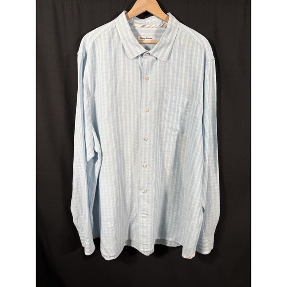 Tommy Bahama Other - Tommy‎ Bahama Ventana Striped Linen Long Sleeve Flip Cuff Shirt Mens XXXLT